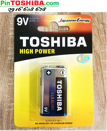 Pin Toshiba 6LR61GCP-BP1; Pin vuông 9v Alkaline Toshiba 6LR61GCP-BP1 _Vỉ 1 viên _Made in P.R.C 